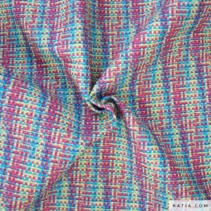 POLIPIEL MULTICOLOR EFECTO TEXTIL- KATIA - Azul