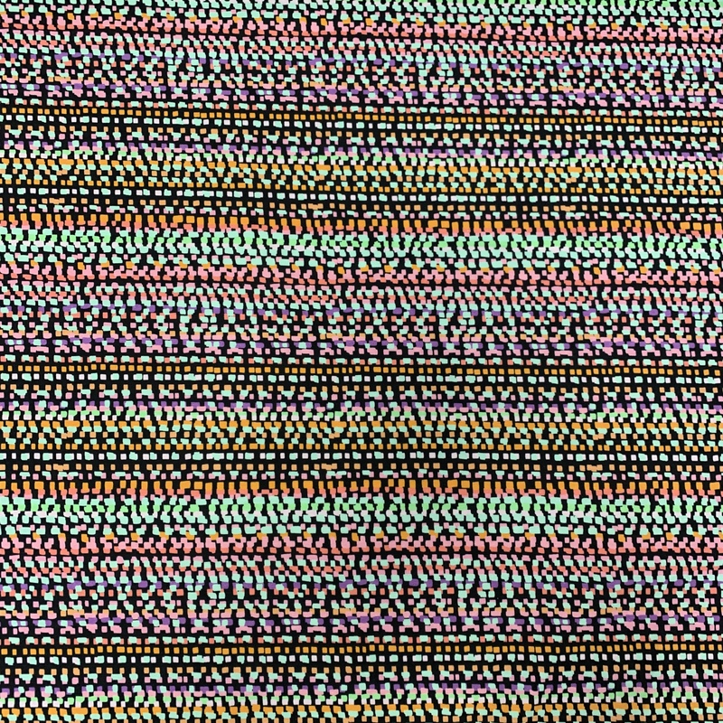 Punto Camiseta Cuadraditos Multicolor Fondo Negro