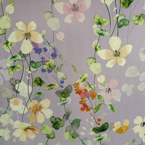 Satén Jardín Floral - Varios Colores - Lila