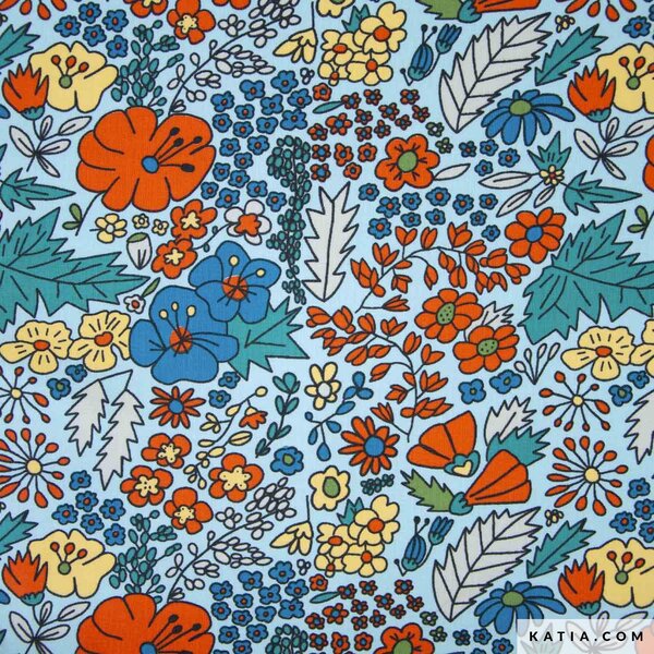 PUNTO JERSEY IGUANA FLOWERS - KATIA