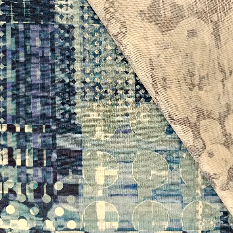 Trasera P&B Textiles "Mod Plaid" Tonos Azules - Imagen 2