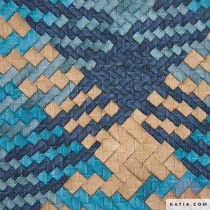 POLIPIEL CON DISEÑO ZIGZAG- Varios Colores- KATIA - Gama Azules