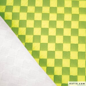 Tela de cuadros Bubble Chess Board KATIA - Varios Colores - Neon Lemon