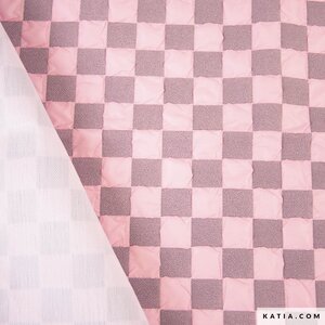 Tela de cuadros Bubble Chess Board KATIA - Varios Colores - Rosa