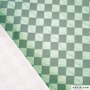 Tela de cuadros Bubble Chess Board KATIA - Varios Colores - Verde Agua