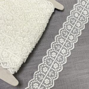 Tul Bordado Flor Espejo 30mm - Gama Anna