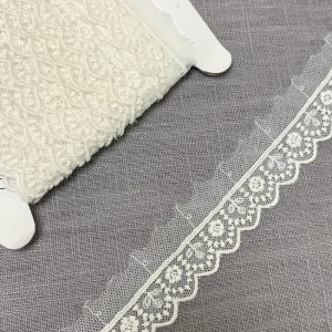 Tul Bordado Floral 30mm - Gama Anna