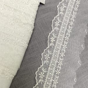 Tul Bordado Floral 60mm - Gama Alba