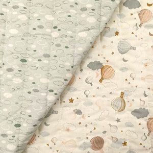 ACOLCHADO REVERSIBLE GLOBOS-NUBES