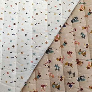 ACOLCHADO REVERSIBLE PERRITOS-HUELLAS