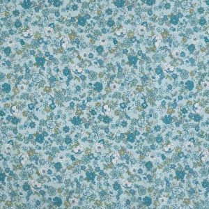 ALGODÓN FLORAL TONOS TURQUESA