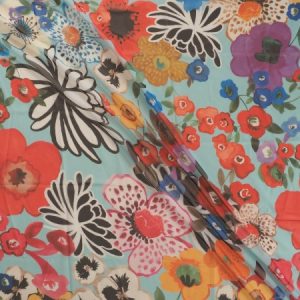 GASA FLORAL VERDE AGUA