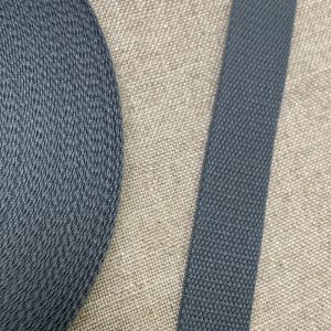 Cinta Mochila Polialgodón 25mm- Varios Colores - Gris Acero