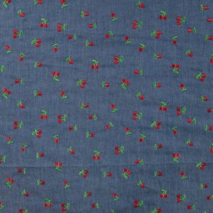 DENIM BORDADO CEREZAS
