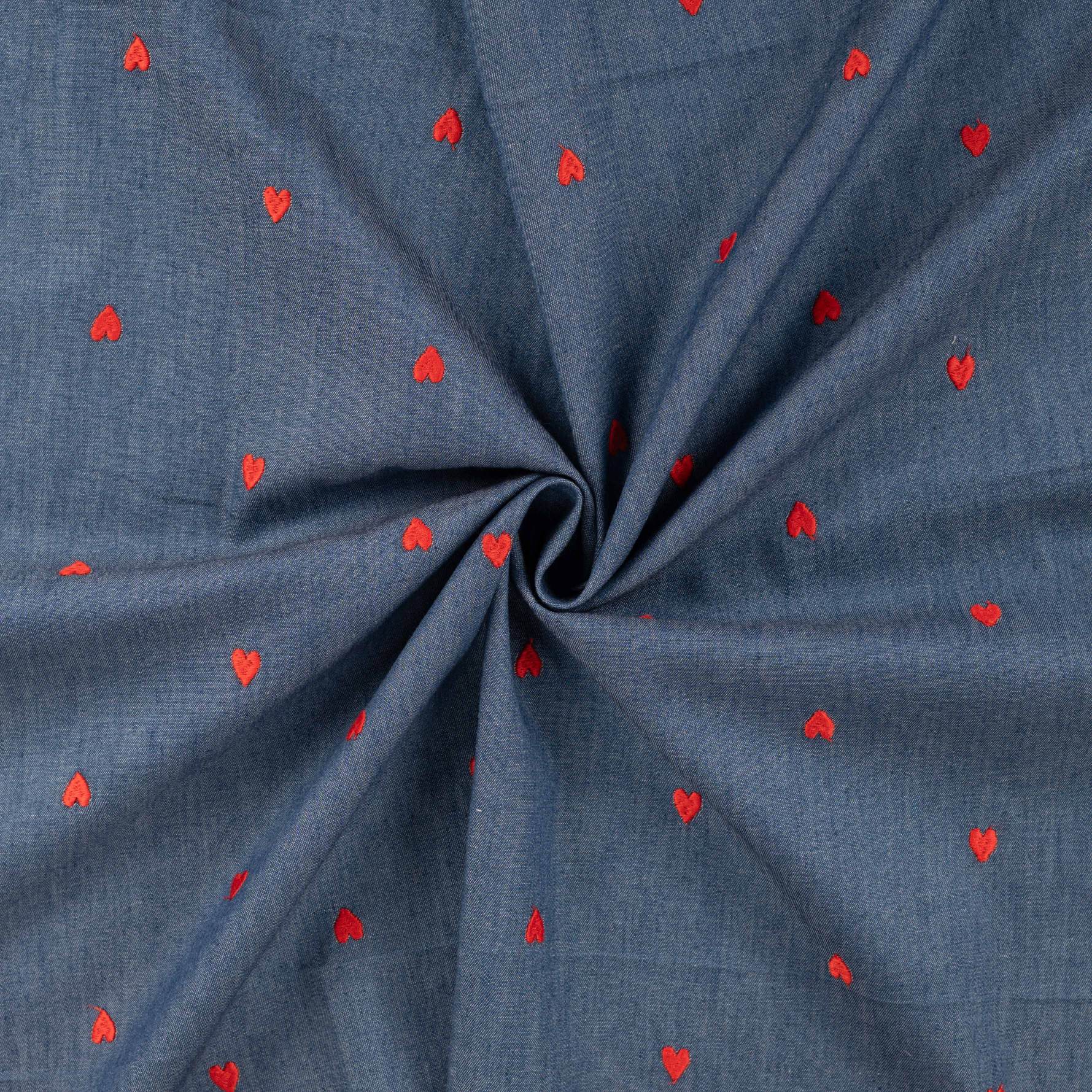 DENIM BORDADO CORAZONES - Imagen 2