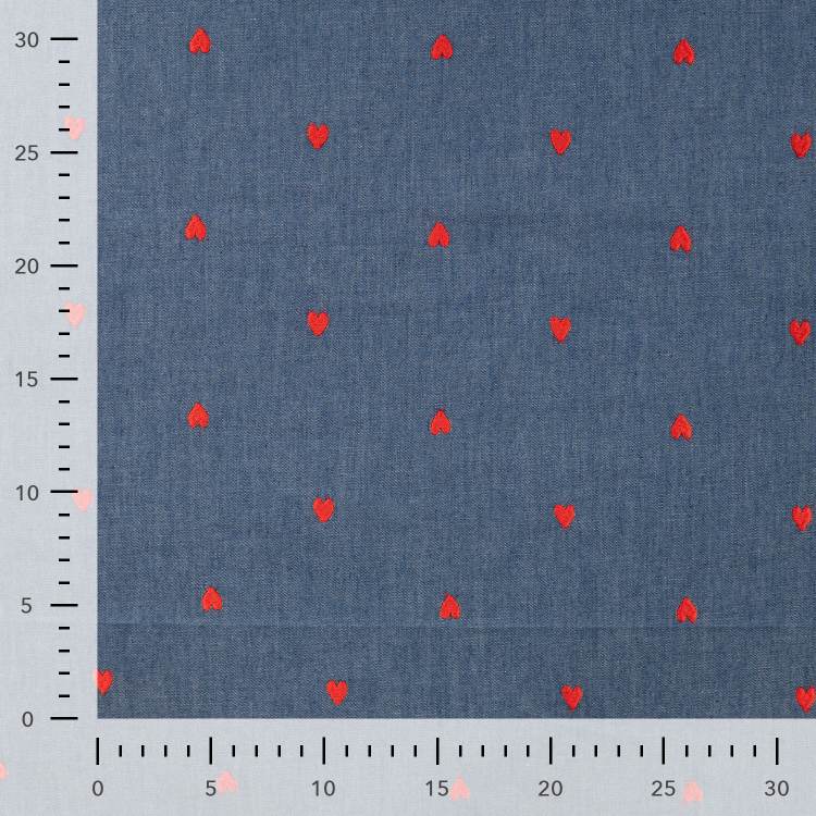 DENIM BORDADO CORAZONES - Imagen 3
