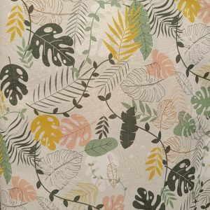 ALGODÓN HOJAS TROPICALES