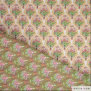 JACQUARD BROCADA FLORAL CON DORADO- KATIA