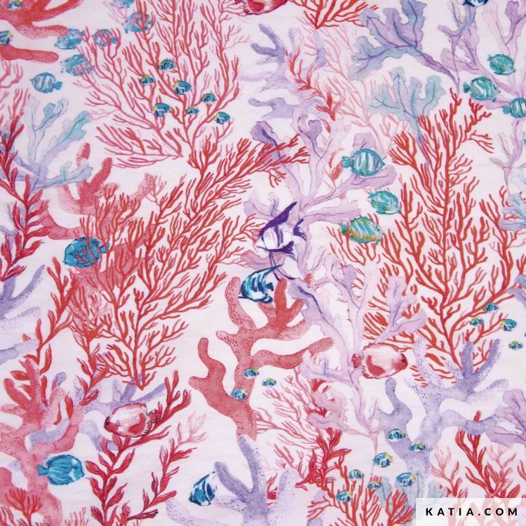 TELA DE RAYON RED SEABED- KATIA