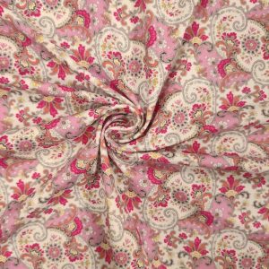 Lycra Baño Paisley Tonos Rosas