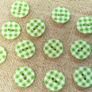 BOTÓN VICHY GRANDES-Varios Colores - Verde