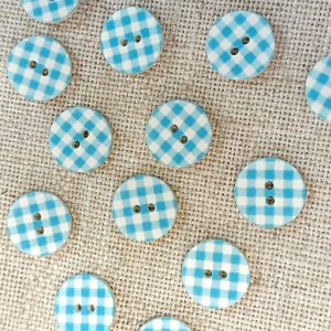 BOTÓN VICHY GRANDES-Varios Colores - Celeste