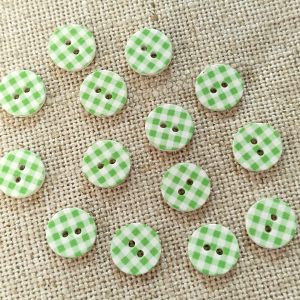 BOTÓN VICHY PEQUEÑOS-Varios Colores - Verde