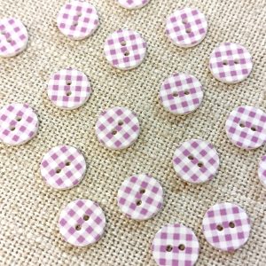 BOTÓN VICHY PEQUEÑOS-Varios Colores - Morado