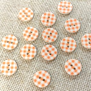BOTÓN VICHY PEQUEÑOS-Varios Colores - Naranja
