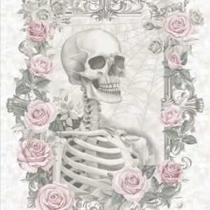 STUDIO E FABRICS «Pretty Scary» -PANEL ESQUELETO Y ROSAS