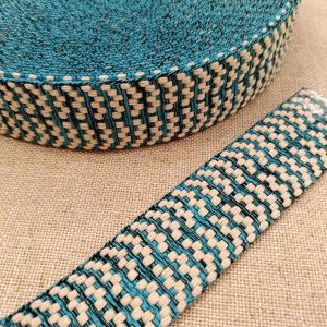 CINTA TRENZA-Varios Colores - Azul Turquesa