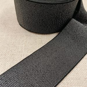 ELÁSTICO LUREX DOBLE CARA - Negro