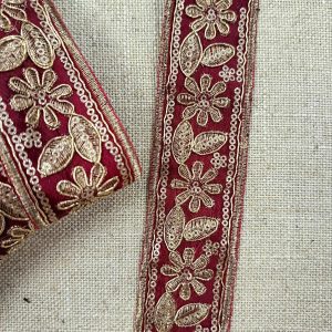 GALÓN BORDADO RECTO - Rojo