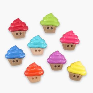 Botones Creativos- Birthday Cupcakes