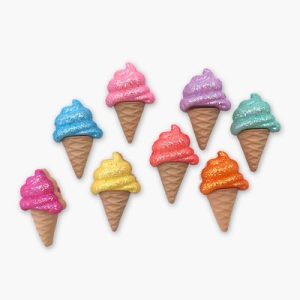 Botones Creativos- Glitter Ice Cream Cones