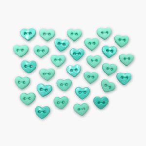 Botones Creativos- Micro Hearts Seafoam
