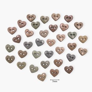 Botones Creativos- MM Hearts Earthtones