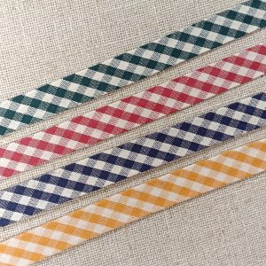 BIES CHAMBRAY VICHY 18mm - Varios Colores