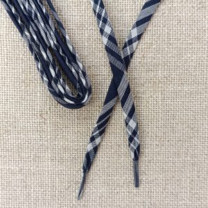 CORDÓN CALZADO CUADROS AZUL Y BLANCO