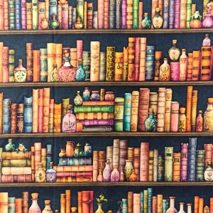 QT FABRICS "WITCHYPOO" - MAGIC LIBRARY