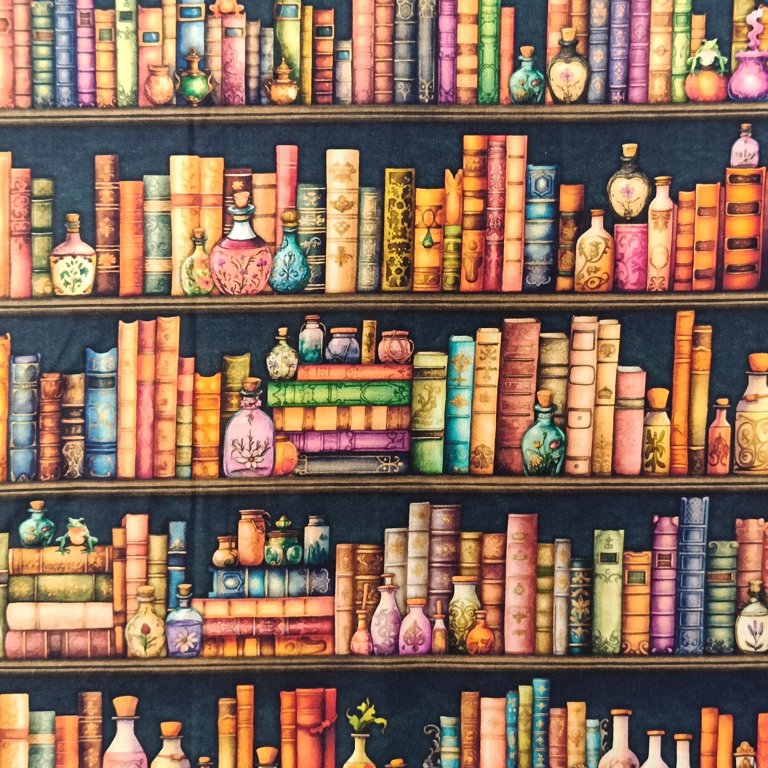 QT FABRICS "WITCHYPOO" - MAGIC LIBRARY