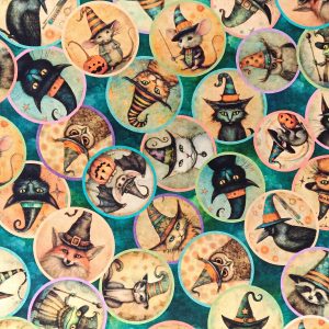 QT FABRICS "WITCHYPOO" - WITCH ANIMALS