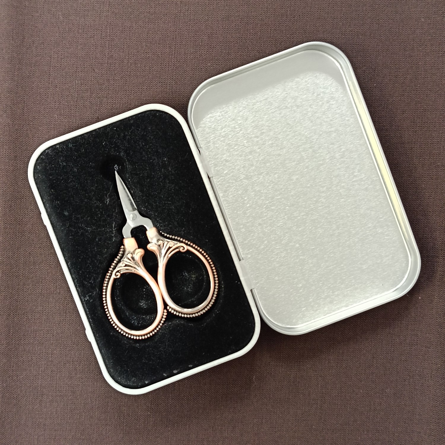 TIJERA VINTAGE MINI ORO ROSA - 6cm. - Imagen 2
