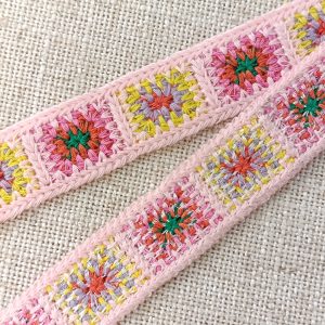 TIRA CROCHET 22mm. - Varios Colores - Rosa