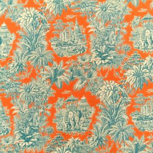 TOILE DE JOUY SAFARI  NARANJA