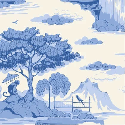 Tilda "Something Blue"- Cottonview Cream