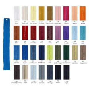 CREMALLERA INYECTADA MALLA 5 SEPARABLE 40, 45, 50, 55, 60, 65, 70, 80 cm. - Varios Colores