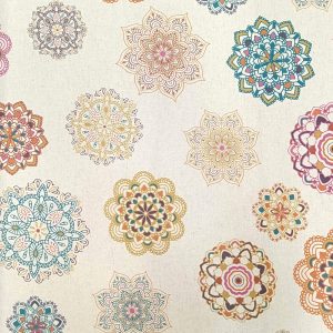 LONETA RESINADA EFECTO LINO MANDALAS