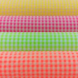 SEERSUCKER VICHY FLUOR 6mm.- Varios Colores