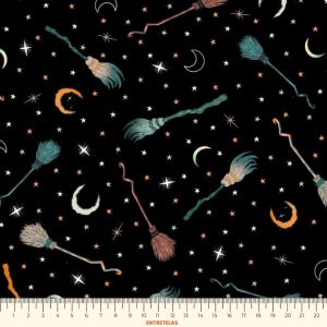 BLANK QUILTING "WITCHY & WICKED" - BROOMSTICKS